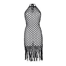 Charger l'image dans la galerie, Product Front: Rio De Sol Midi Dress Black Serena Dress