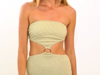 Charger et lire la vidéo dans la visionneuse de la Galerie, Video: Rio De Sol Mini Dress Brisa-Pistache Lulu Dress