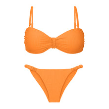 Charger l'image dans la galerie, Product Front: Rio De Sol Ensemble Set Dots-Mango Bandeau-Crispy Cheeky-Crispy
