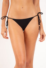 Charger l'image dans la galerie, Gallery: Rio De Sol Bas Bottom Shimmer-Black Cheeky-Tie-Gold
