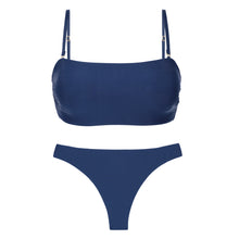 Charger l'image dans la galerie, Product Front: Rio De Sol Ensemble Set Navy Bandeau-Reto Nice-Fio
