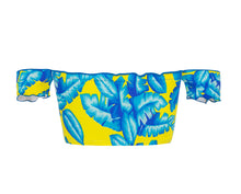 Charger l'image dans la galerie, Product Back: Rio De Sol Haut Top Palmeira Azul Off Shoulder
