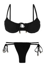 Charger l'image dans la galerie, Product Front: Rio De Sol Ensemble Set Dots-Black Balconet-Tie Pipa
