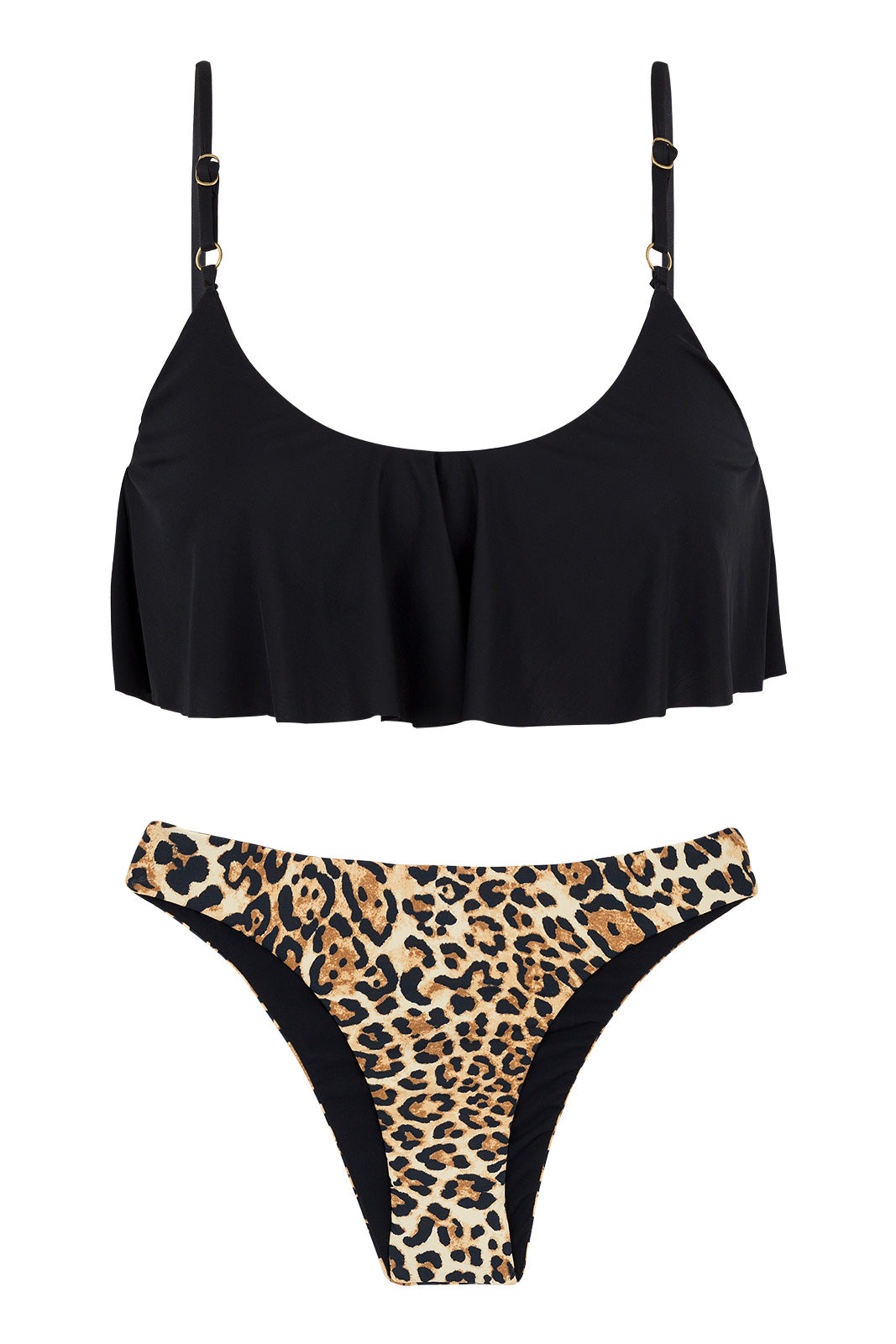 Product Front: Rio De Sol Ensemble Leopardo Black Babado