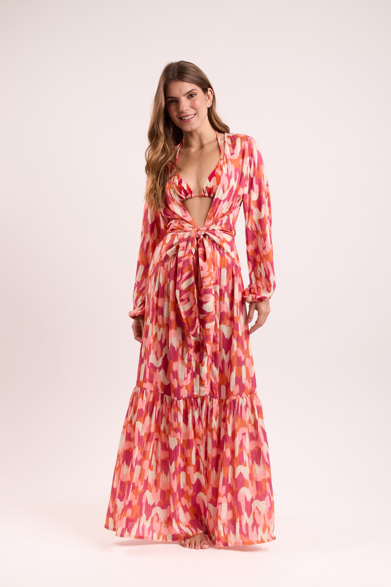 Model Front: Rio De Sol Vêtement De Plage Mirage Long Dress Verona