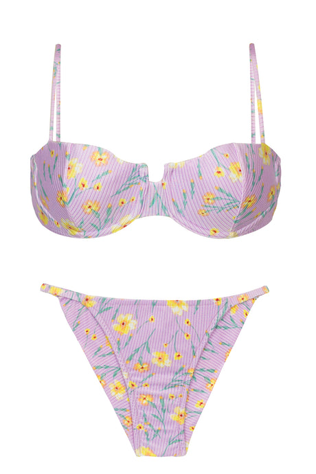 Product Front: Rio De Sol Ensemble Set Canola Balconet Cheeky-Fixo