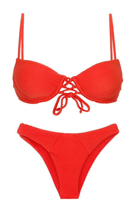 Product Front: Rio De Sol Ensemble Set Cotele-Tomate Balconet-Pushup Lisboa