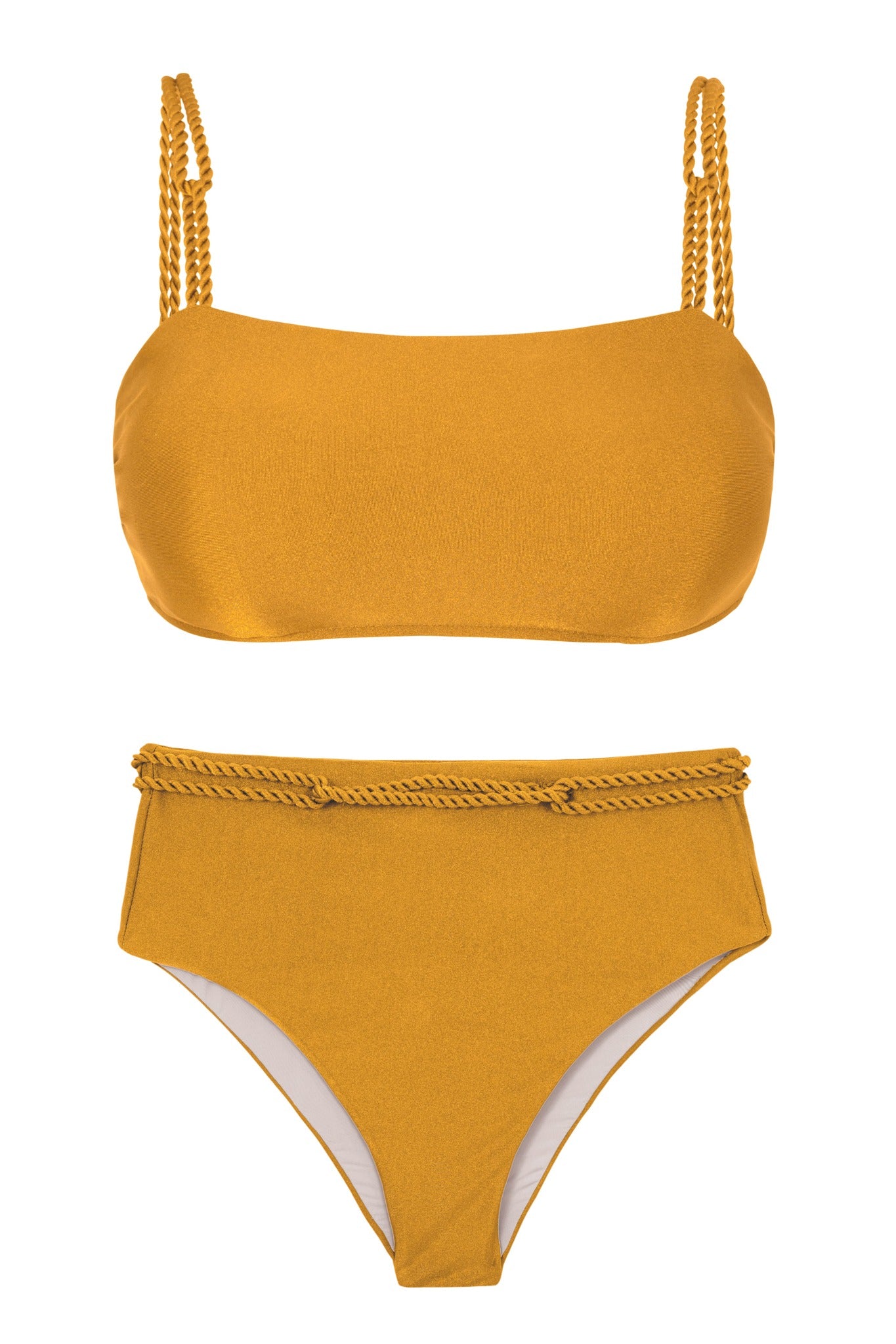 Product Front: Rio De Sol Ensemble Set Damasco Bandeau-Reto Hotpants