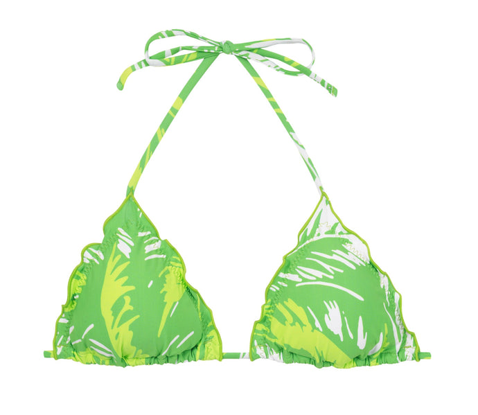 Product Front: Rio De Sol Haut Top Green-Palms Frufru